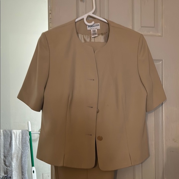 Pendleton Tan Pantsuit Professional Minimalist Design - Picture 1 of 1